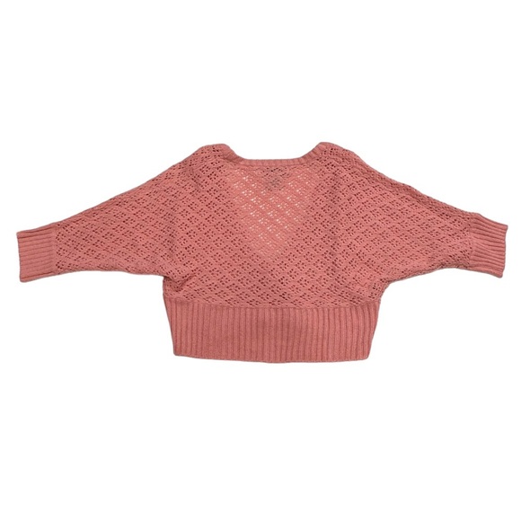 Next Era Couture size medium light pink colored cardigan styled top with buttons - Picture 3 of 7